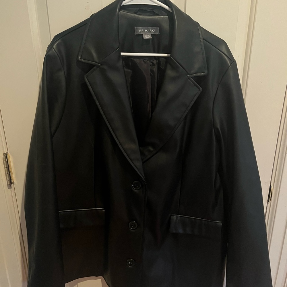 Leather blazer